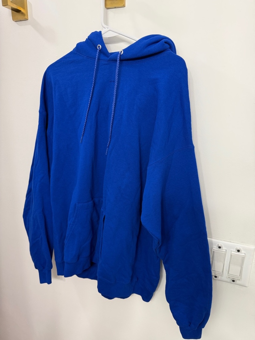 Men's Classic Blue Pullover Hoodie Sweater